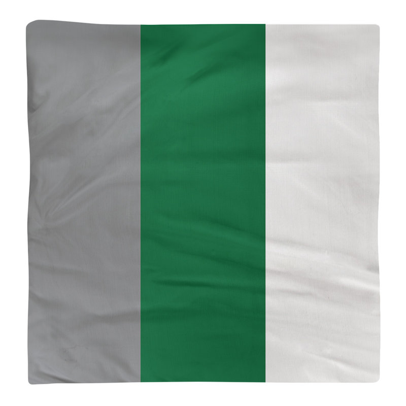 Cotton Striped Square Napkin, Dark Green/White, Football Team Stripes Philadelphia , 10" W x 10" L