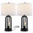 22.75'' Black USB Table Lamp with LED bulbs
