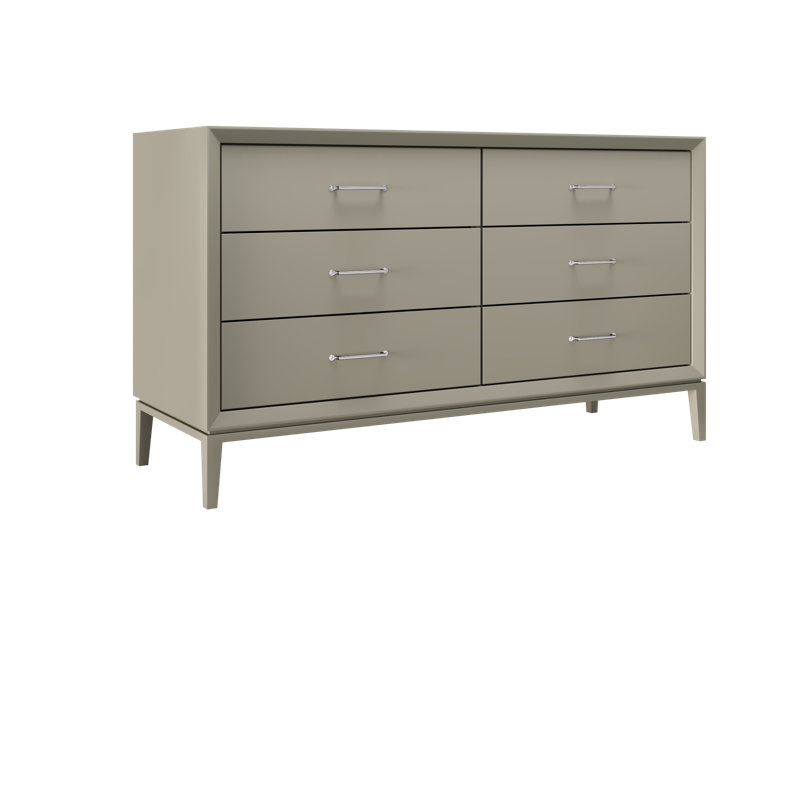 Alexandra Double Drawer Bath Vanity, French Olive, 60", Polished Chrome