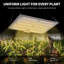 Lumière à DEL 150W à spectre complet avec lumière rouge et infrarouge, lumière quantique à intensité variable pour plantes d'intérieur
