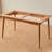 Modern Cherry Wood Color Rectangular Solid Wood Dining Table-1664630742-1664630743