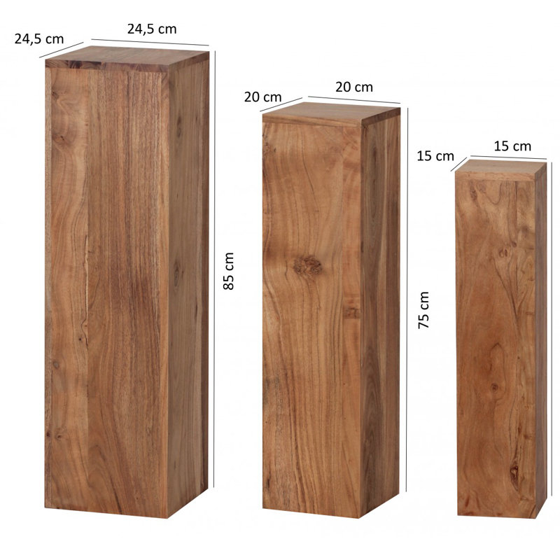 Maxille Plant Stand - Set of 3, Acacia