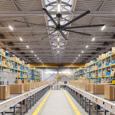 Ventilateurs de plafond Ikera 72 po avec lumières et télécommande, moteur CC réversible silencieux, 8 pales en aluminium, minuterie, pour une utilisation intérieure / extérieure couverte