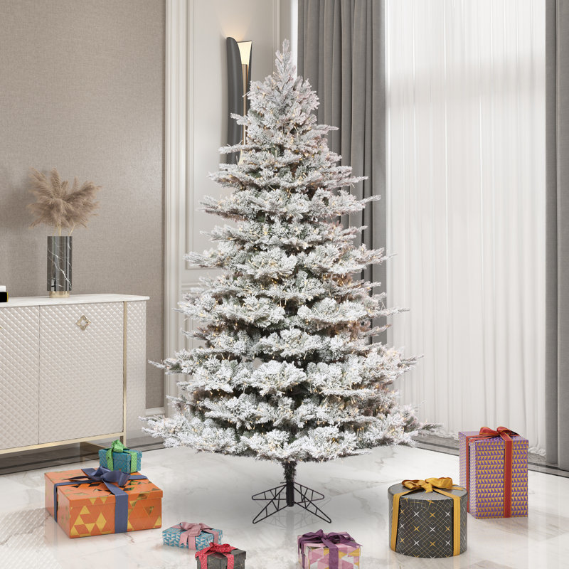 Kiana Lighted Artificial Pine Christmas Tree, 7.5' H x 60" W