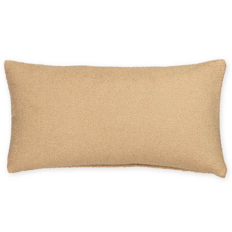 Maudette Striped Reversible Throw Pillow, Beige, Feather