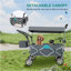 Chariot pliable à pousser et tirer avec auvent amovible