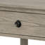 Table de chevet en teinte grise récupérée, option de rangement ouvert avec 1 tablette de tiroir, finition en fil de fer naturel, assemblage nécessaire, motif de couleur de placage de bois, configuration unique, requis, solide-1765445731