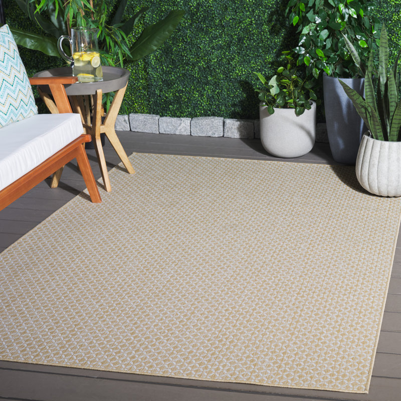 Tapis d'intérieur / extérieur à motif géométrique Terrace 804, Rectangle 4pi x 6 pi