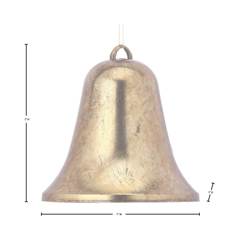 Ornement cloche en plastique incassable 7 po