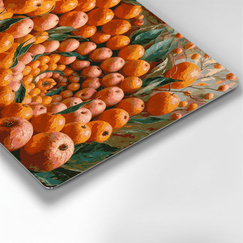 Fruit Aprium Brown Metal Wall Art, 20" H x 30" W