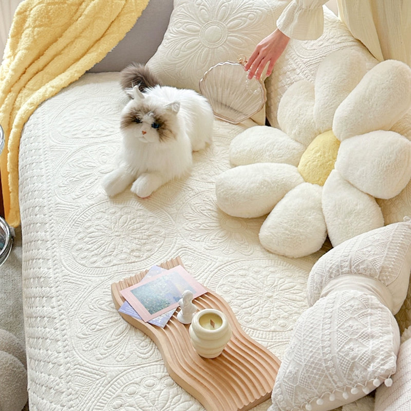 Housse pour canapé en coton, H 0,2 po x l 82,68 po x P 35,43 po