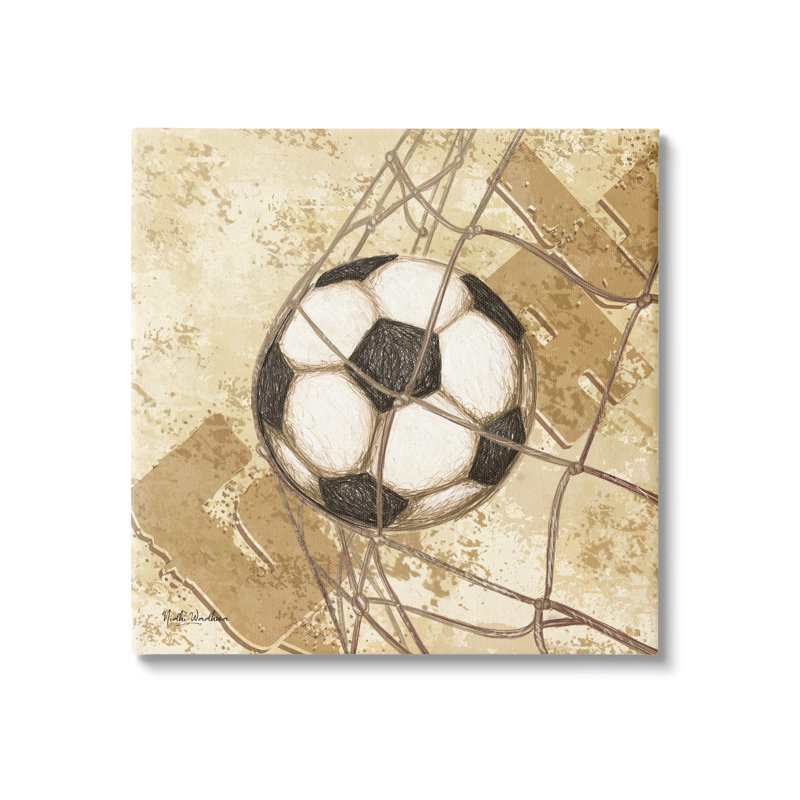 «Soccer Ball in But» par Nidhi Wadhwa - impression sur toile tendue, H 30 po x l 30 po x P 1,5 po