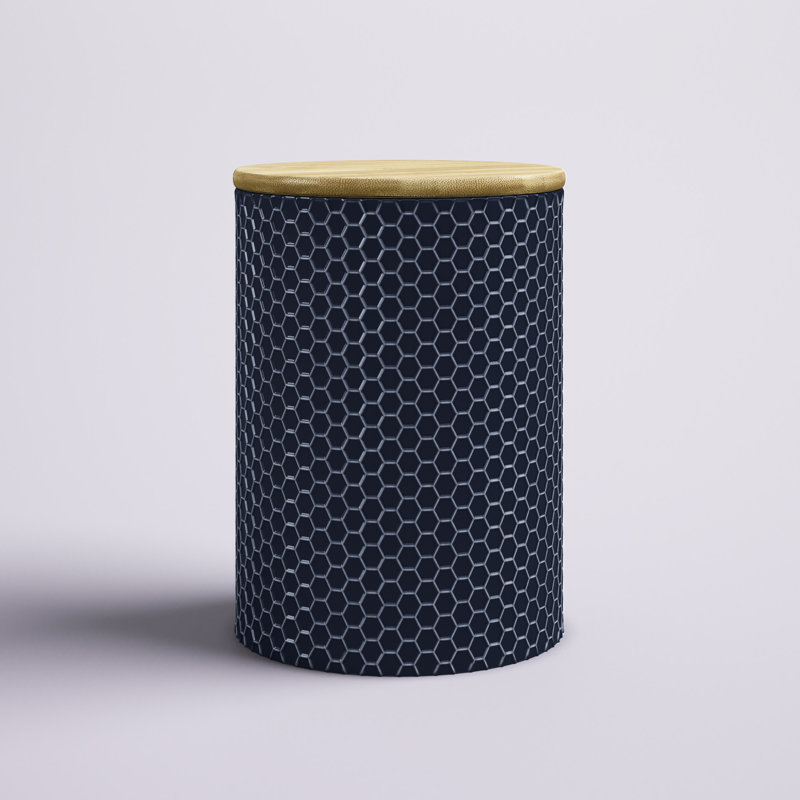Pot de cuisine en céramique Honeycomb, H 7,75 po x l 5 po x P 5 po, Marine
