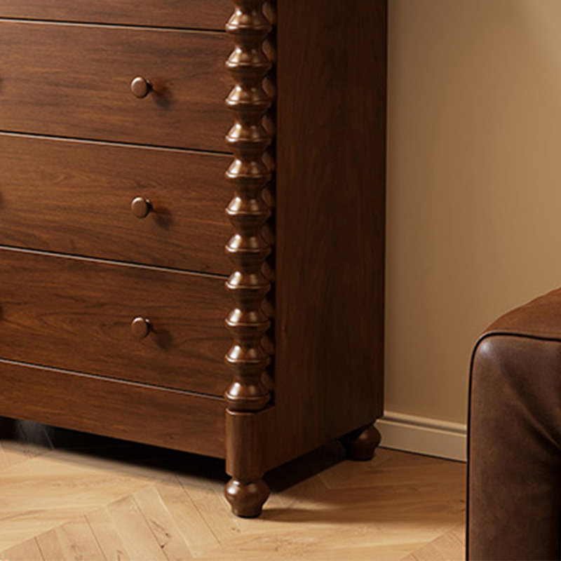 Commode d'appoint style européen, Brun