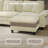 123'' Cloud Modular Couch Sofa, Oversized 3 Seat Comfy Sofa For Living Room, Sectional Couches With Ottoman, Detachable Seat Cushion & Backrest Cover, Chenille Fabric Beige-1688226186