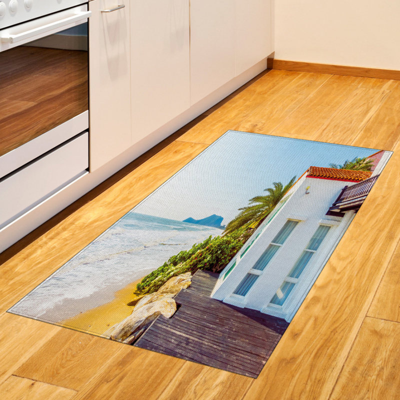 Ocean High Density Long Fiber Poly Threads Decorative Area Rug Carpet, Rectangle 2'7" x 5'