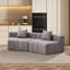 Canapé modulaire courbé en chenille avec 2 coussins - Conception semi-circulaire modulaire pour le salon, la chambre à coucher, le bureau ou le salon-1449336610