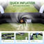 Terrain de football gonflable de 26 pi avec table de billard, jeu de billard gonflable avec ventilateur et 16 balles, jeu de cour intérieur et extérieur durable 