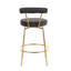 Kayson 25.5" Gold Swivel Upholstered Counter Stools-383255566