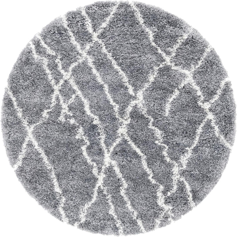 Lotario Abstract Indoor Rug, Round 4'