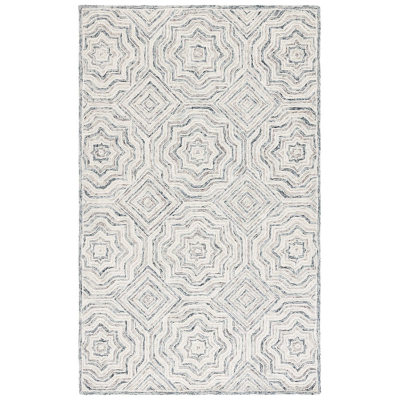 Daniel Hand Tufted Wool Geometric Rug, Rectangle 5' x 8'