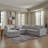 Upholstered 125 " Polyester U-Shaped Sectional-111569894