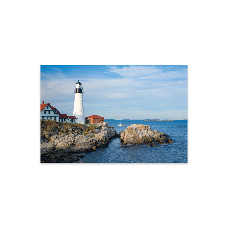 Phare de Boulogne, Portland Head, Maine, Nouvelle-Angleterre, États-Unis, sur plastique / acrylique par Gareth McCormack, impression
