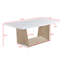 Ensemble de table basse moderne 3 pièces avec table de bout et plateau de table luxueux