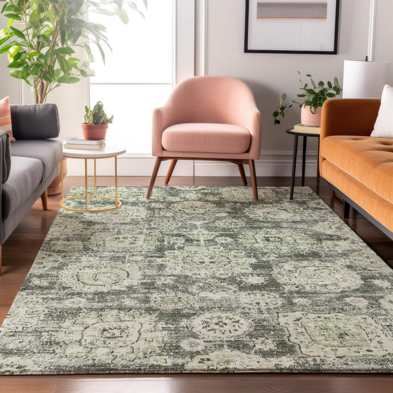 Tapis aloès Cerrito lavable à la machine de qualité supérieure, Rectangle 10 pi x 14 pi