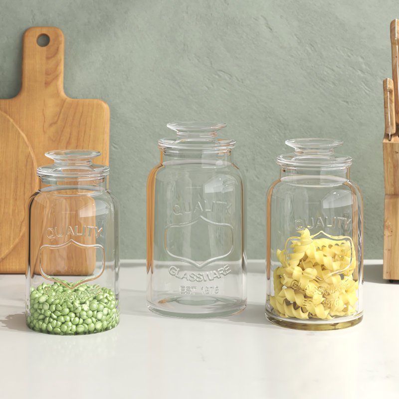 Glass Canister - Set of 3