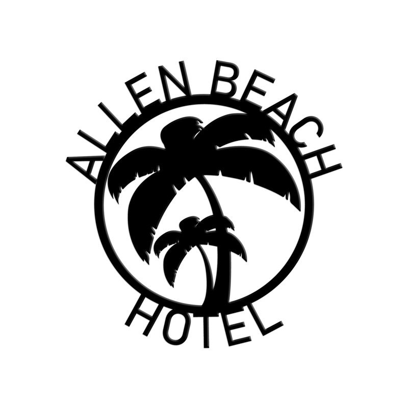 Enseigne de monogramme personnalisée Beach House