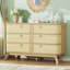 Commode 6 tiroirs en rotin pour chambre à coucher