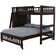 Beckford Twin Over Full L-Shaped Bunk Bed with Drawers and Shelves
