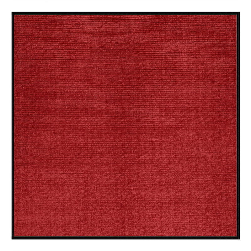 Machine Washable Solid Red Area Rug, Square 5'