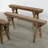 Vintage Noodle Bench with Front Panel, Weathered Natural Wood Finish (Size & Finish Vary)
