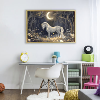 Moonlit Fairytale Unicorn Floating Frame, design by Creative Studio