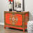 Extra L arge Retro Painted Distressed Accent Trunk
