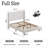 Full Bed Frame, Boucle Upholstered Platform Bed with Wingback Headboard, Strong Wooden Slats Support, Noise-Free Mattress Foundation, No Box Spring Needed, Easy Assembly, White-128203733-128203734