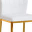 Chaises de salle à manger modernes modernes dorées et blanches, Pu ergonomique, ensemble de 6 élégances pour la maison