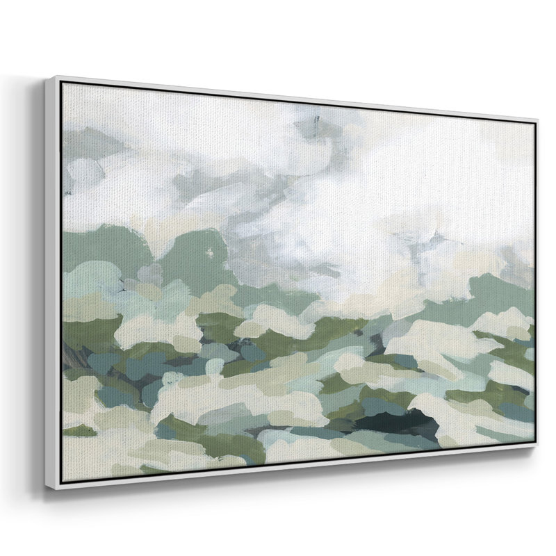 " Verdant Hillside II ", 17" H x 25" W x 2" D, White
