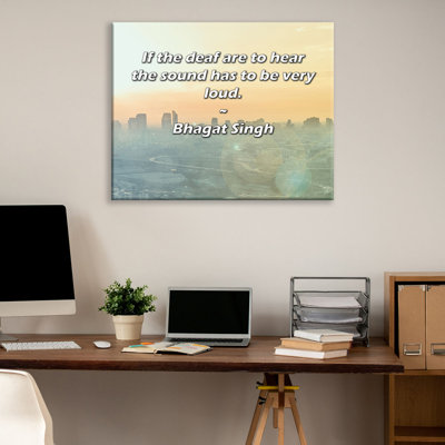Astoria Grand Gallery Wrapped Canvas By Bhagat Singh: "If the deaf are to hear the sound has to be ve