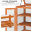 Wooden Mini Greenhouse Cold Frame - Small Greenhouse for Plants, Flowers, Orange