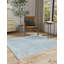 Tapis ivoire / bleu / gris en polyester tissé à la machine Azion-2130698533