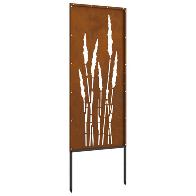 vidaXL Garden Privacy Screen Weathering Steel Partition Outdoor Decor Modern