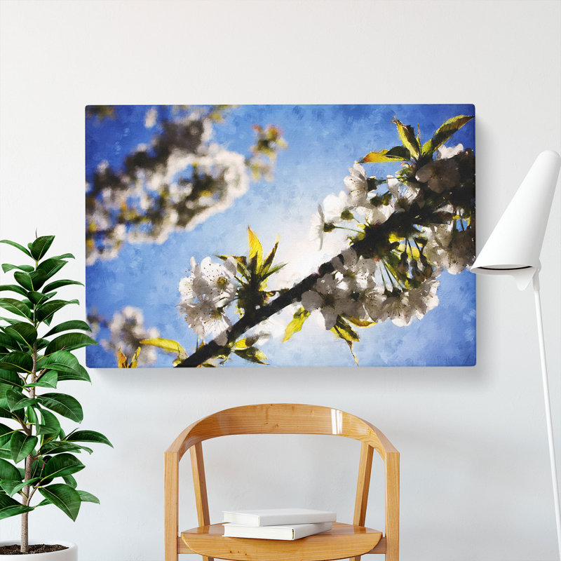 White Cherry Blossom Vol.1 - Wrapped Canvas, 35cm H x 50cm W x 3cm D