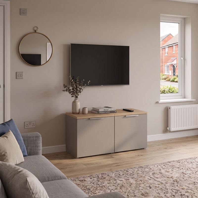 80cm Sideboard, Grey and Sonoma Oak