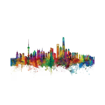 Shanghai, China Skyline by Michael Tompsett - Wrapped Canvas Gallery-Wrapped Canvas Giclée