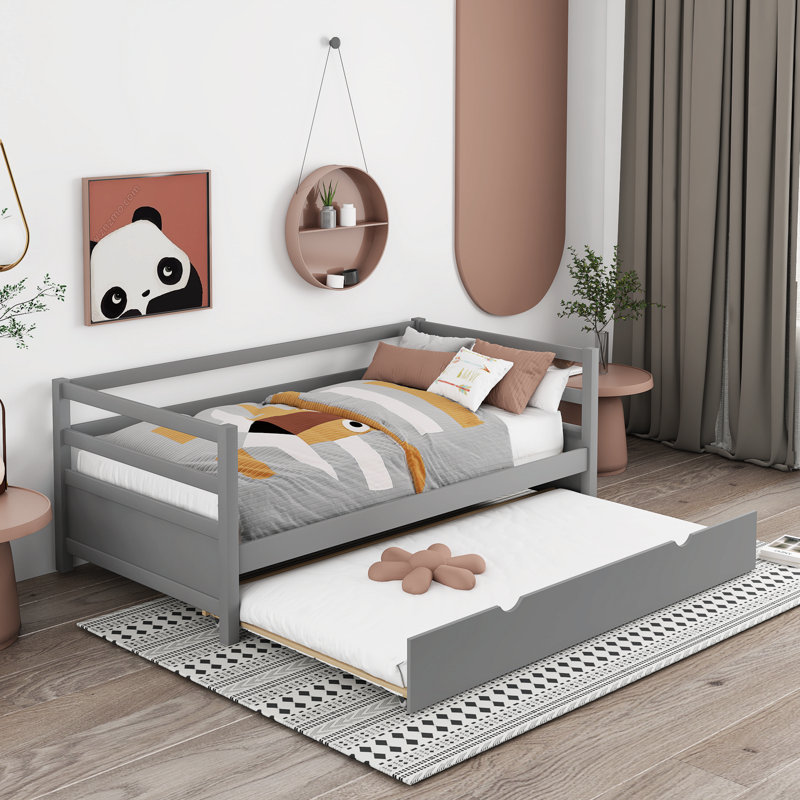 Blinera Twin Size Daybed with Trundle, Gray
