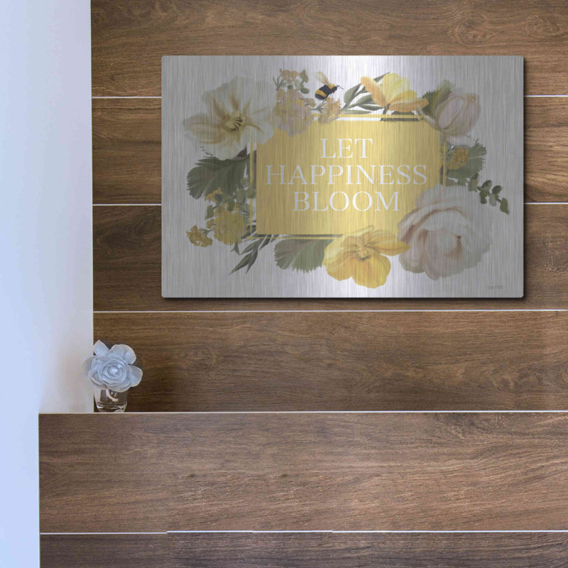 «Let Happiness Bloom» par House Fenway, H 12 po x l 16 po