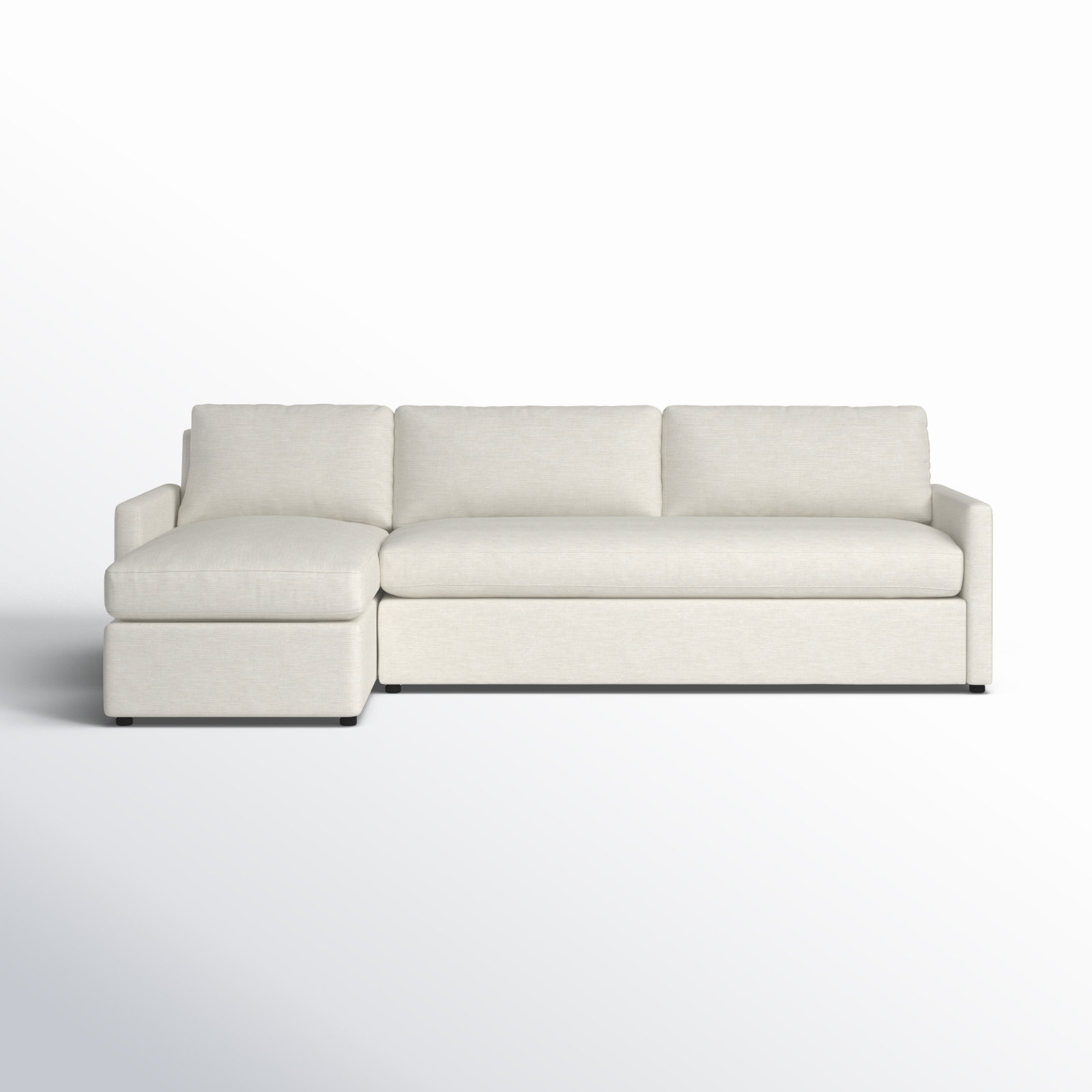 Damari 2 - Piece Upholstered Chaise Sectional, Nomad Snow Crypton® Chenille, Left Hand Facing